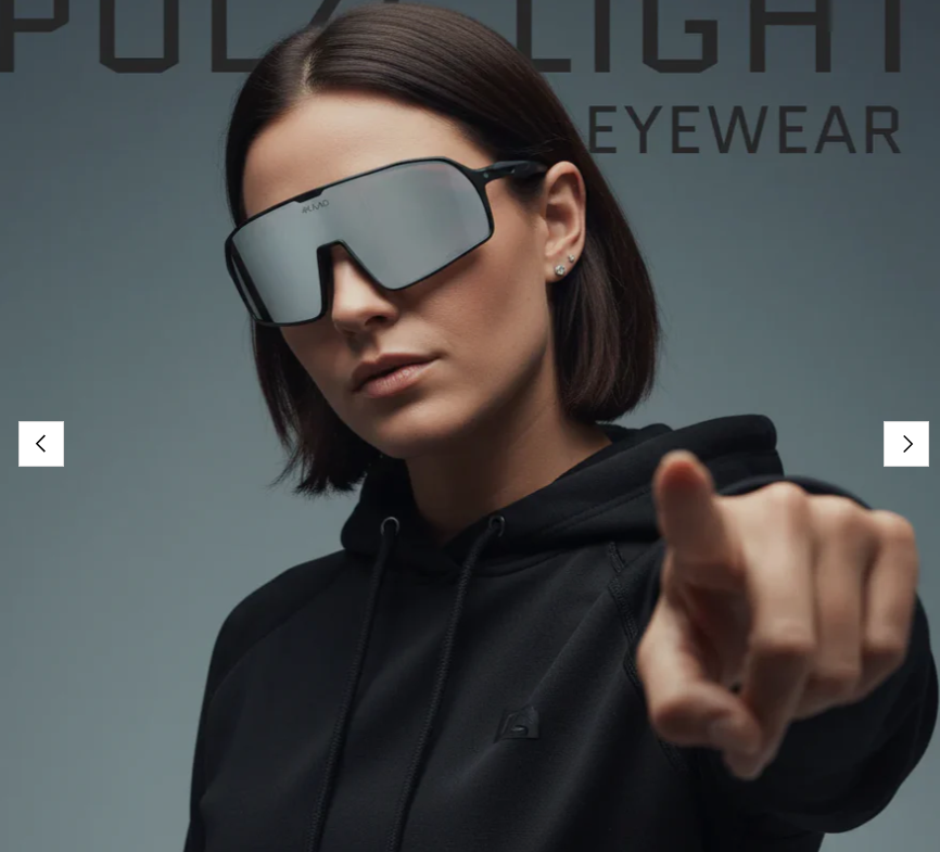 4KAAD Pulza Light Svarta sportglasögon
